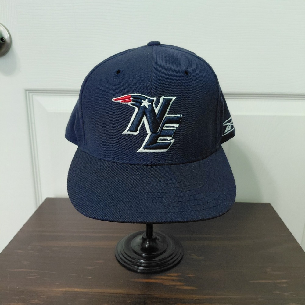Reebok New England Patriots NFL On Field Fitted Hat Navy Wool Size 7 7/8
